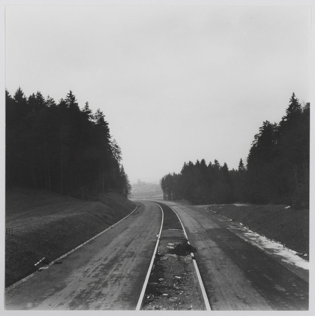 Endphase des Baus der A1 im Grauholz 1962