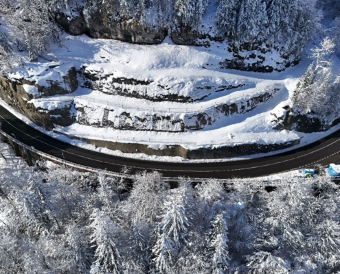 Felswand abgeschlossen